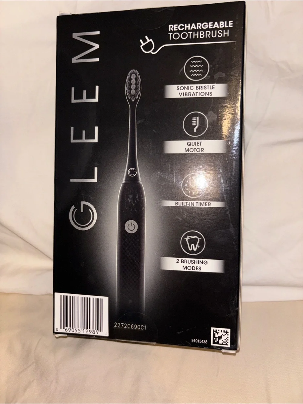 Gleem Black Rechargeable Sonic Toothbrush